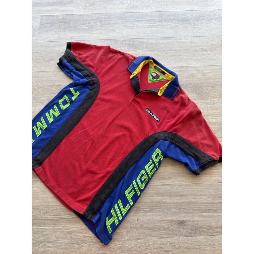 Tommy Hilfiger Dive Scuba Polo Shirt Men’s XL VTG 90’s / Y2K Rugby Lad Preppy